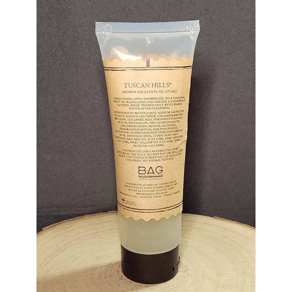 NEW~Tuscan Hills‎ Vanilla Almond Shower Gel 6 Fl oz Bottle~FREE SHIPPING!!